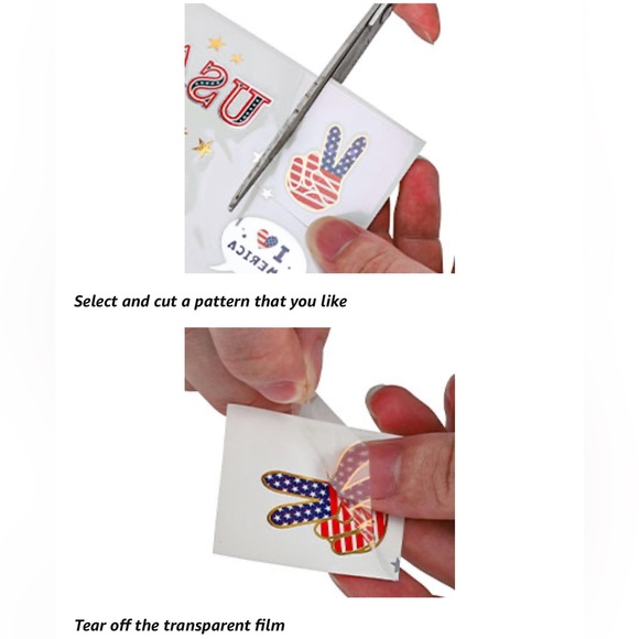 4th of July Temporary Tattoo Set, Waterproof Independence Day Body Stickers - Picture 9 of 13